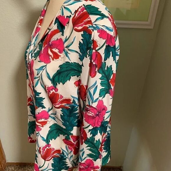 NWT Tommy Bahama Baroque Blooms Silk Shirt #37 - Picture 8 of 10